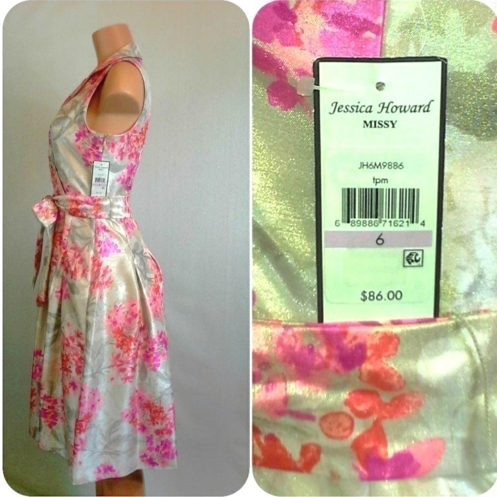 Jessica Howard Floral Dress Size 6 - Picture 4 of 9